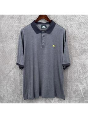 Masters Shirt Mens 2XL Gray Golf Cotton Clubhouse Collection Polo Embroidered